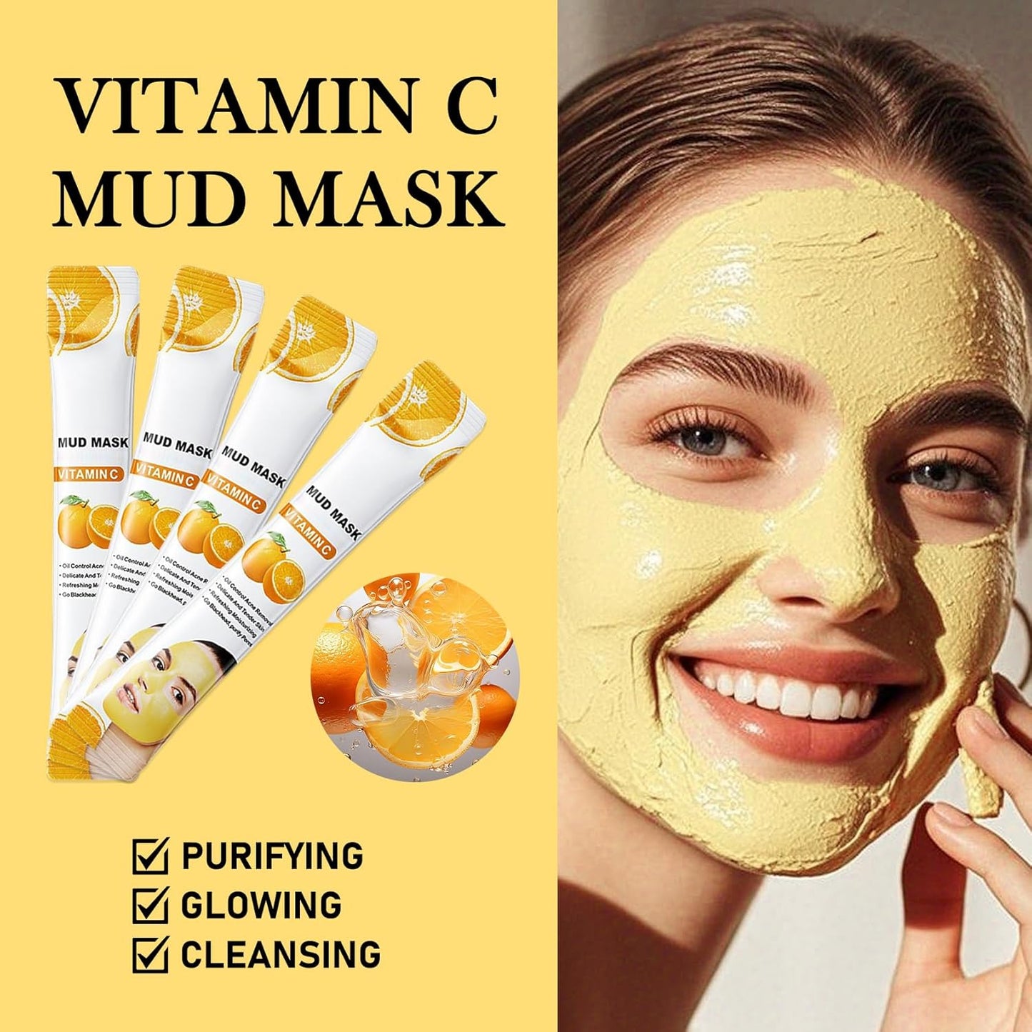3-Piece Mud Face Mask Set | Vitamin C • Dead Sea Mud • Cucumber | Mystery Game Prize