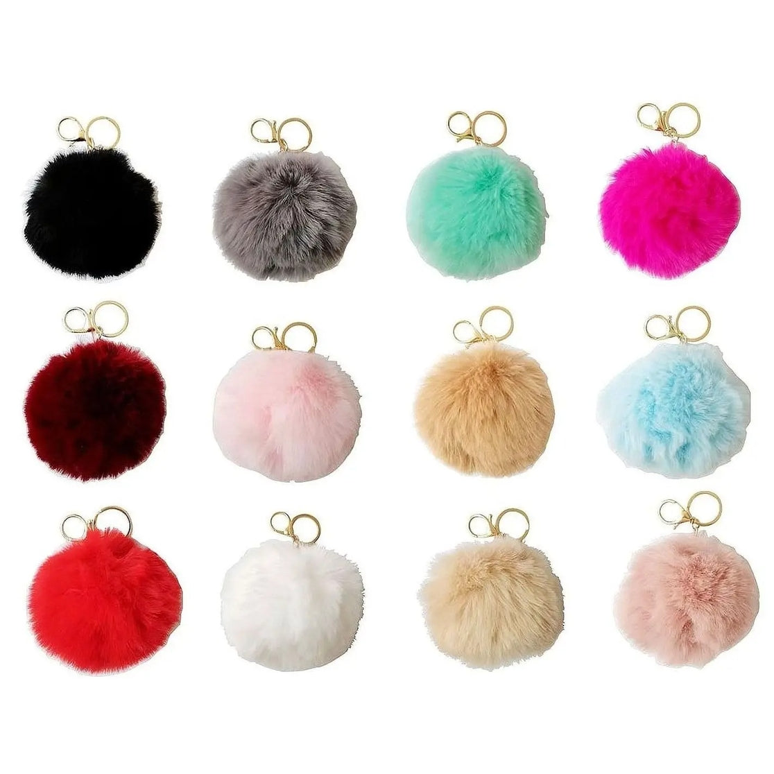 Diacly – Solid Color Soft Pompom Keychain