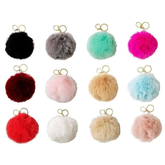 Diacly – Solid Color Soft Pompom Keychain