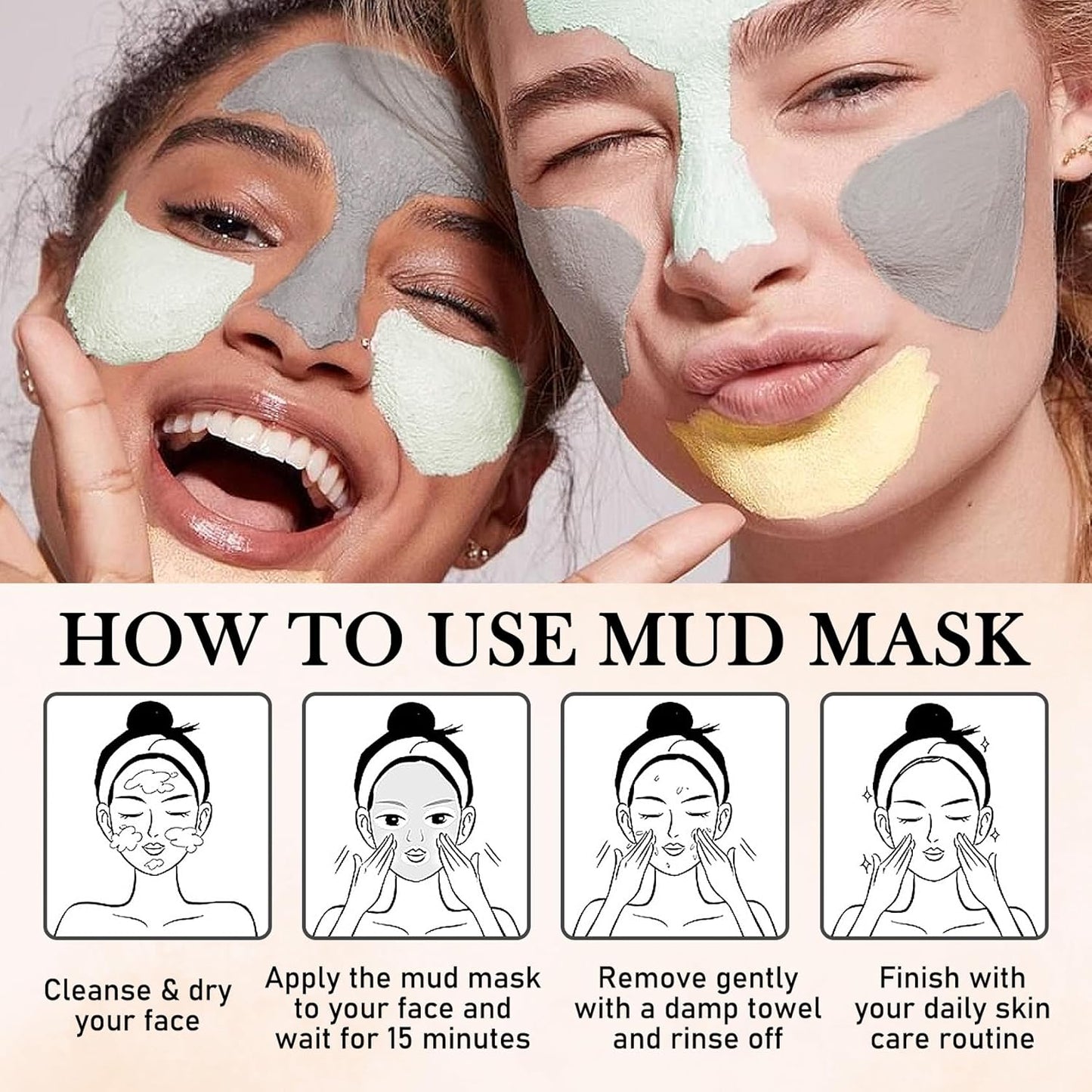 3-Piece Mud Face Mask Set | Vitamin C • Dead Sea Mud • Cucumber | Mystery Game Prize