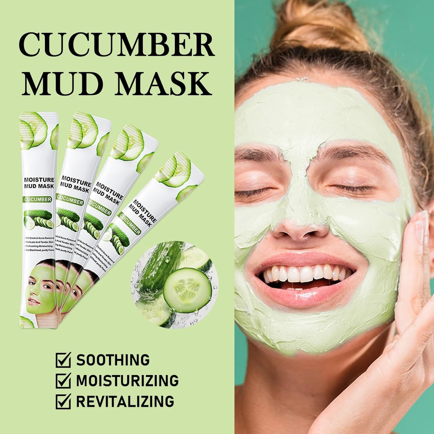 3-Piece Mud Face Mask Set | Vitamin C • Dead Sea Mud • Cucumber | Mystery Game Prize