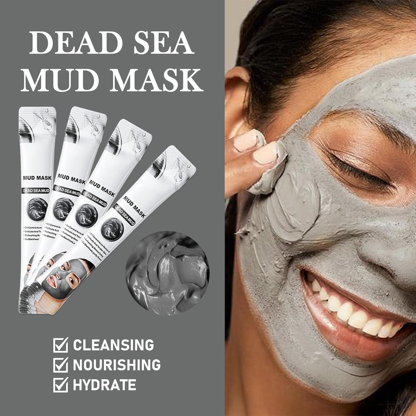 3-Piece Mud Face Mask Set | Vitamin C • Dead Sea Mud • Cucumber | Mystery Game Prize