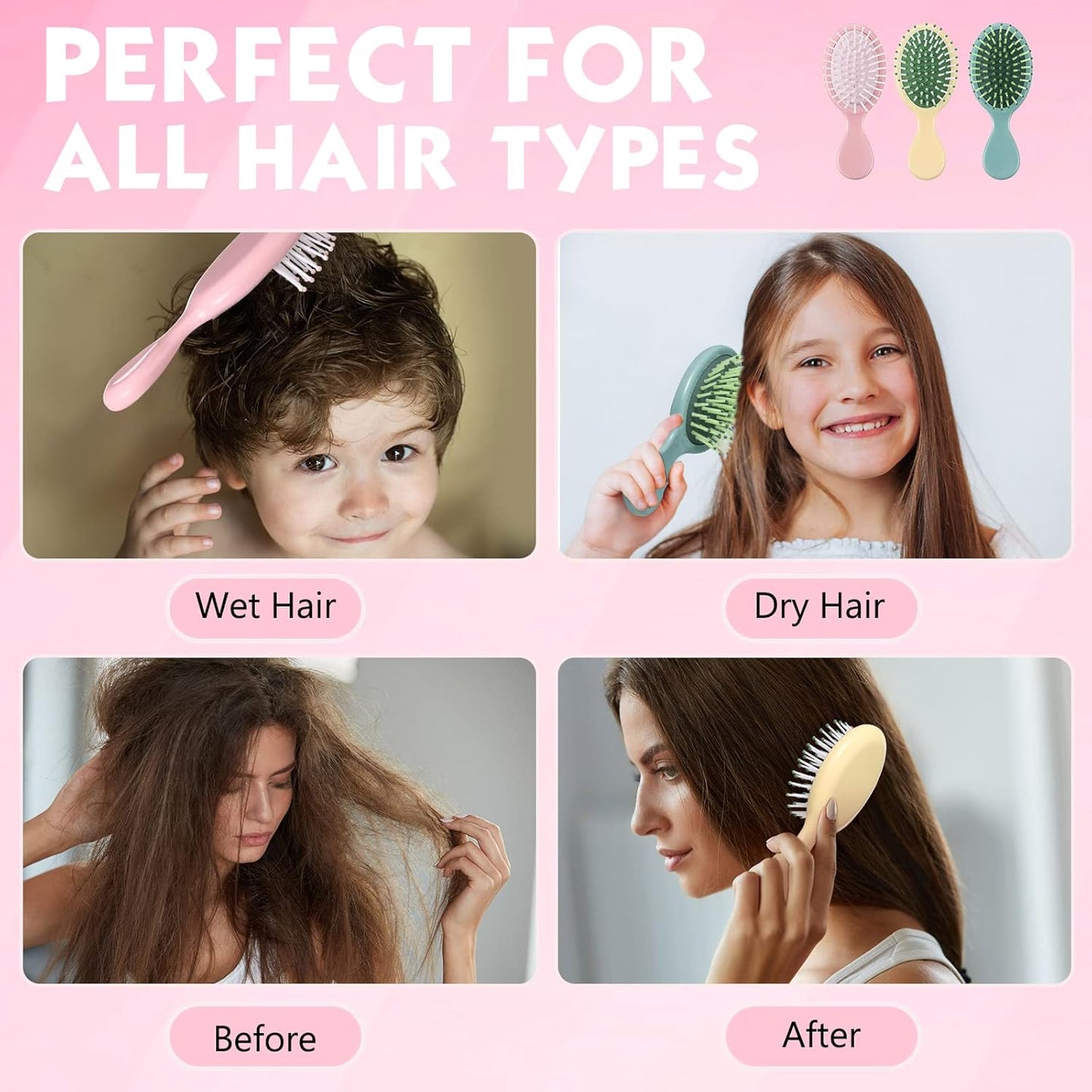 Mini Hair Brush & Comb Set | Assorted Colors | Mystery Game Prize