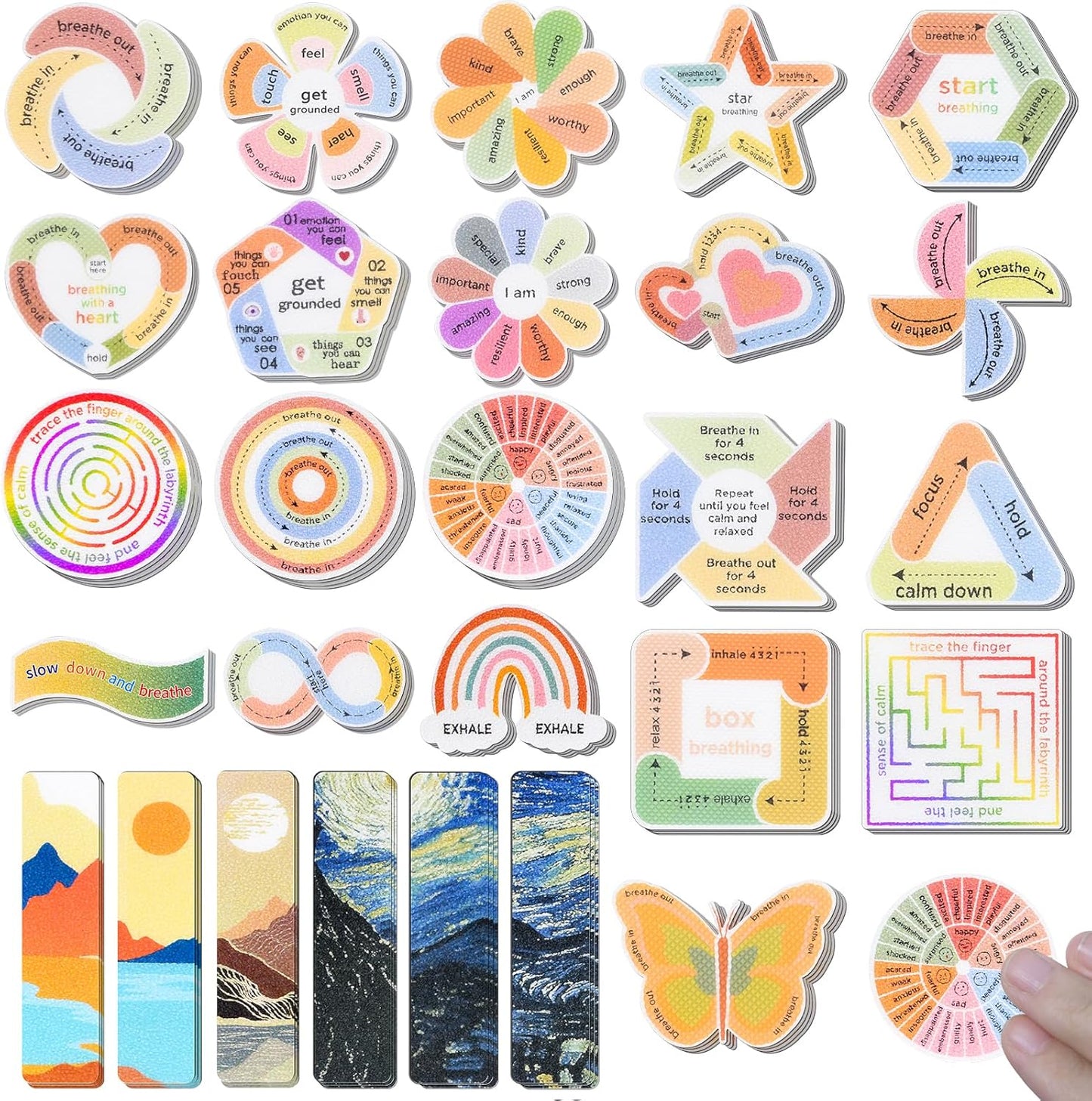 Mindfulness Sensory Stickers (5 Pack) | Calm & Focus | Mystery Game Prize