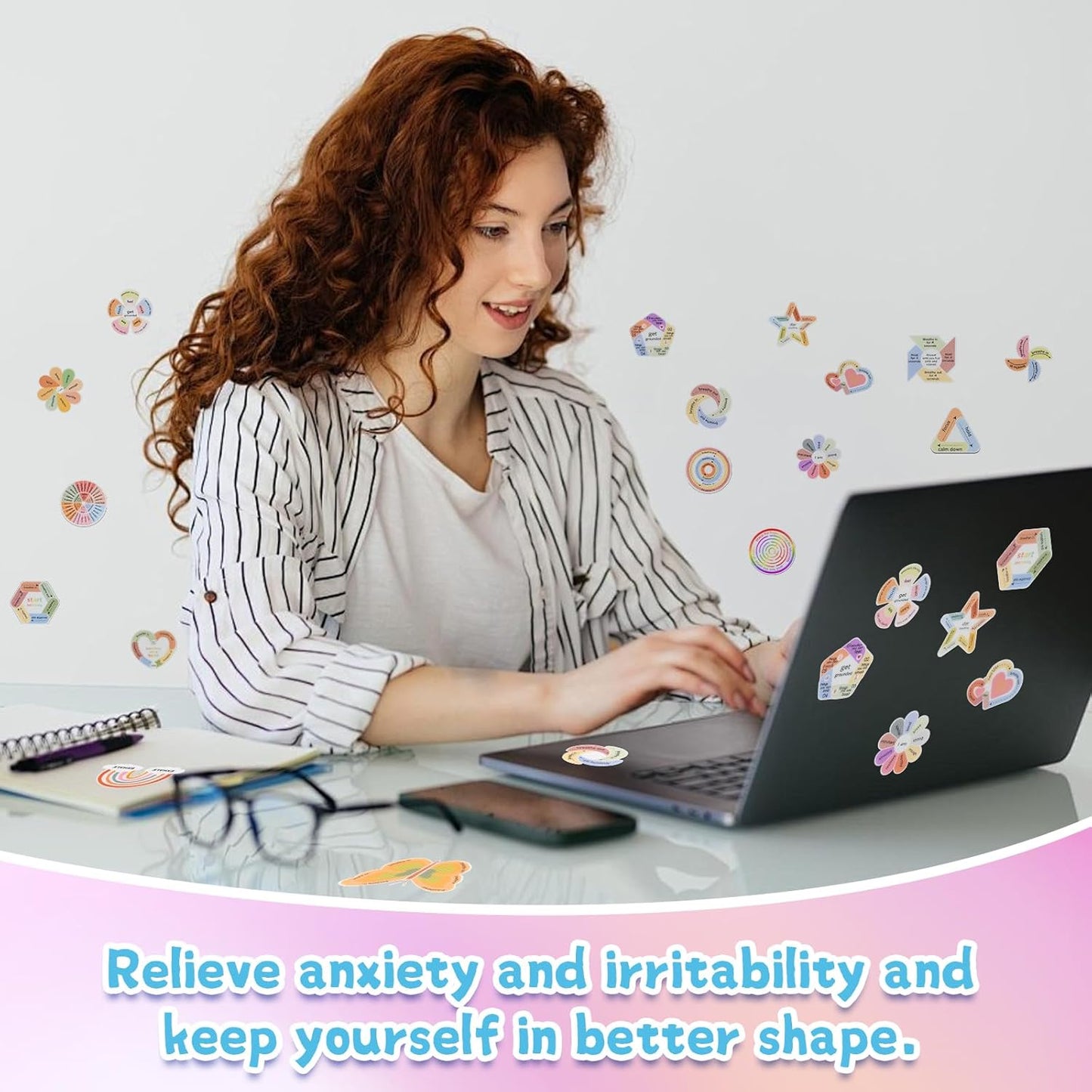 Mindfulness Sensory Stickers (5 Pack) | Calm & Focus | Mystery Game Prize