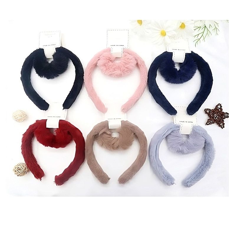 Diacly – Soft Fur Headband & Hair Scrunch Set