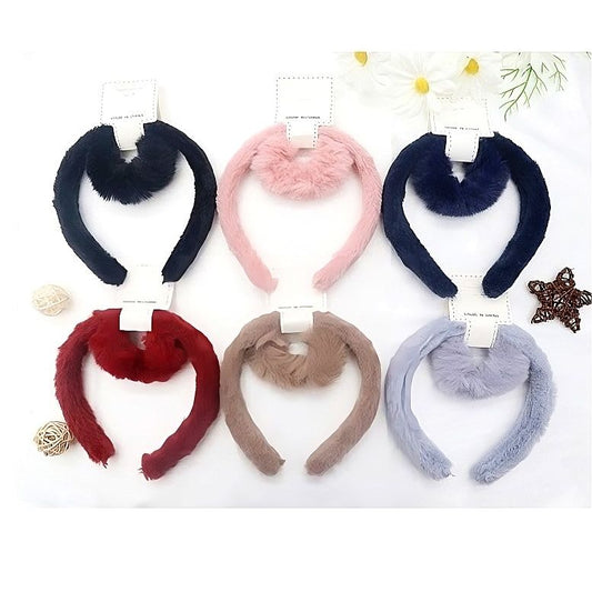 Diacly – Soft Fur Headband & Hair Scrunch Set